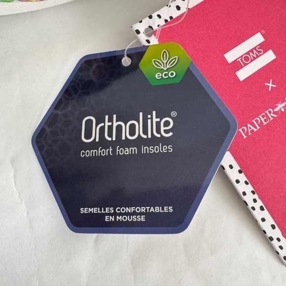 Toms Alpargata Paper Source Holiday Camper Christmas Ortholite Blue Shoes 7.5 - Picture 4 of 15